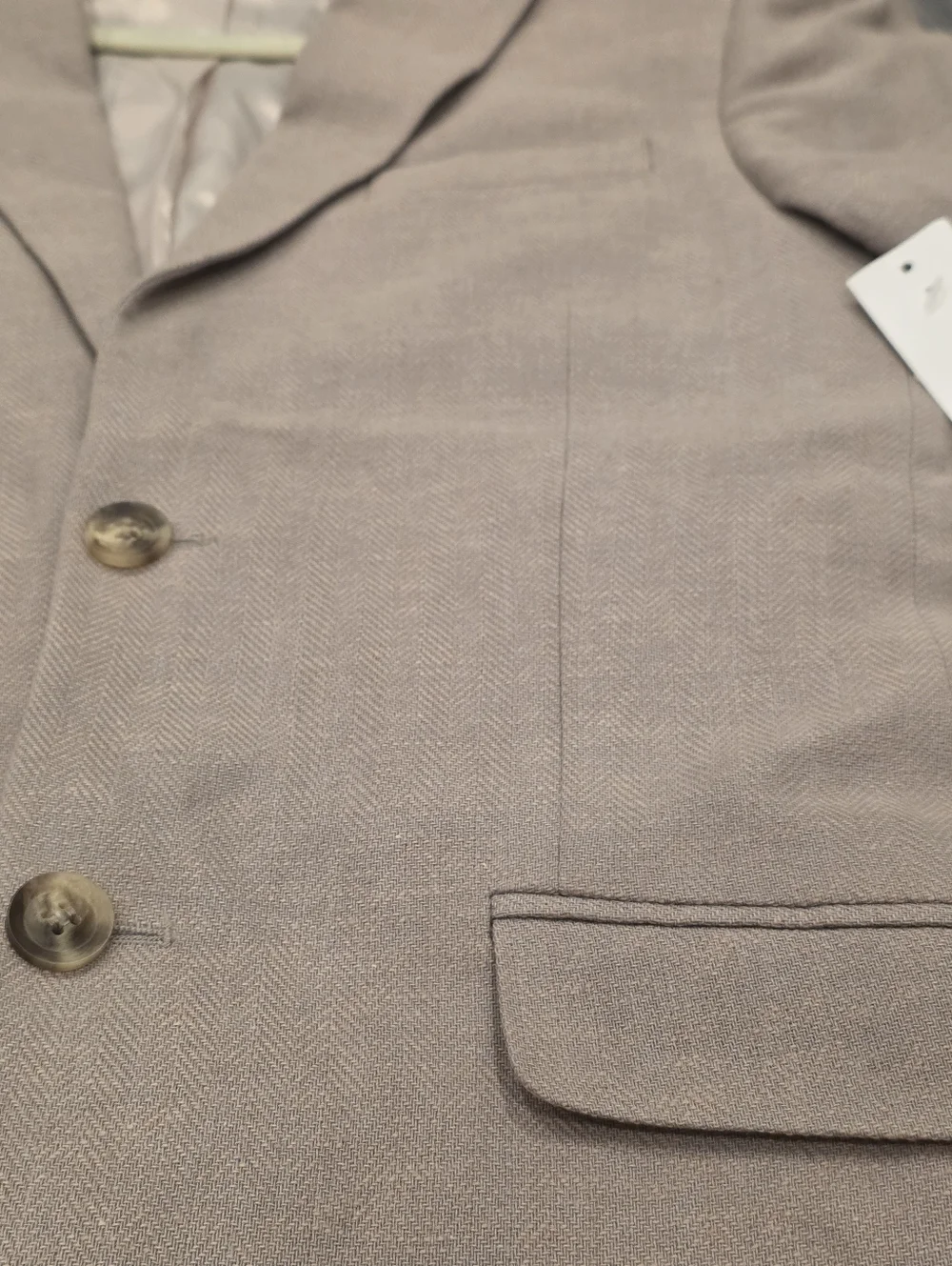 TOPMAN Men's Skinny Blazer Cotton Linen Jacket Stone 34R NWT $167 - Picture 11 of 16